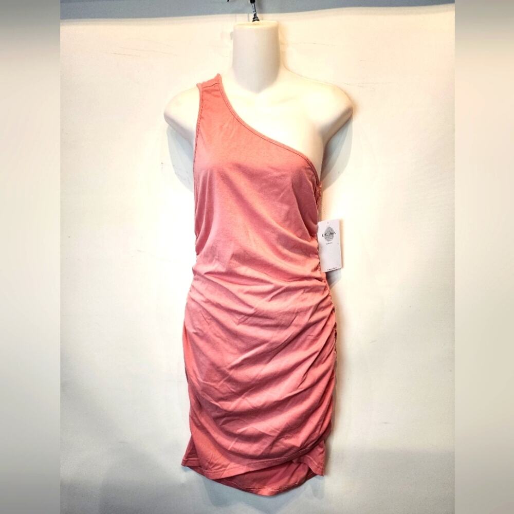 New One Shoulder Sexy Bodycon Dress Fitted Stretch Party Dress Size M